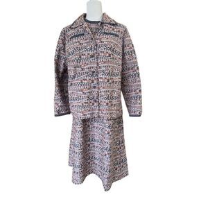 Vintage 1960's Dress & Jacket Set Multicolor